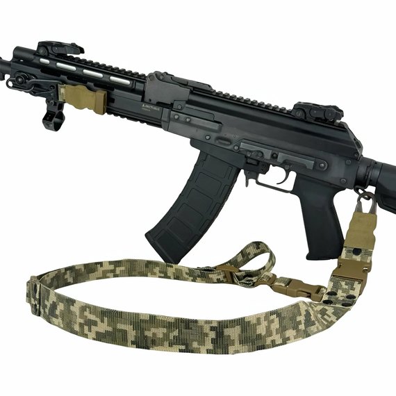 Ремень оружейный Ragnarok двухточечный с усиленным карабином (пиксель) ODIN-CARBINE-P, Цвет : Пиксель, изображение 3