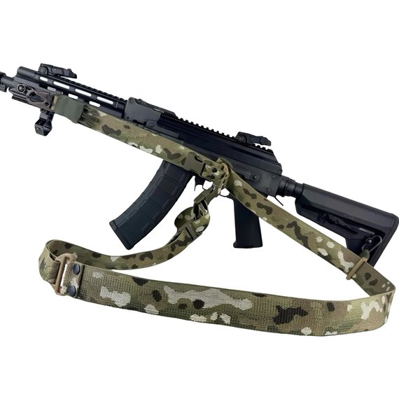 Ремень оружейный Ragnarok трёхточечный с усиленным карабином (мультикам) HEL-CARBINE-M, Цвет : Мультикам, изображение 3