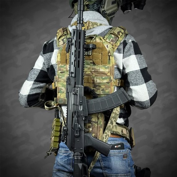 Ремень оружейный Ragnarok трёхточечный с усиленным карабином (пиксель) HEL-CARBINE-P, Цвет : Пиксель, изображение 8