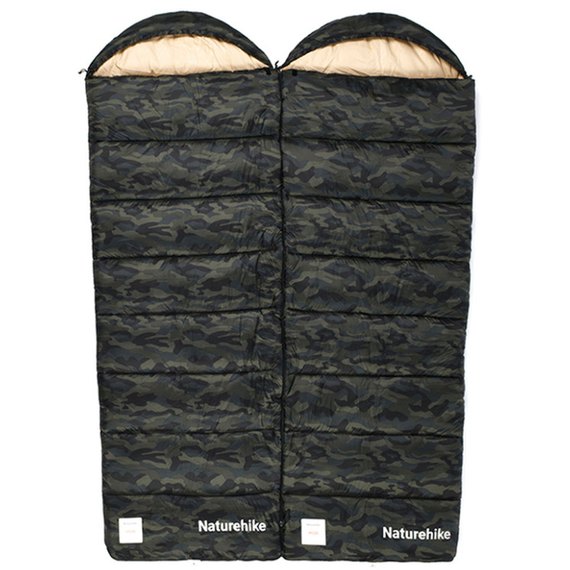 Спальный мешок Naturehike M320 CNK2350WS023 левый зеленый камуфляж (6975641889199), Сторона застежки: Левая, изображение 2