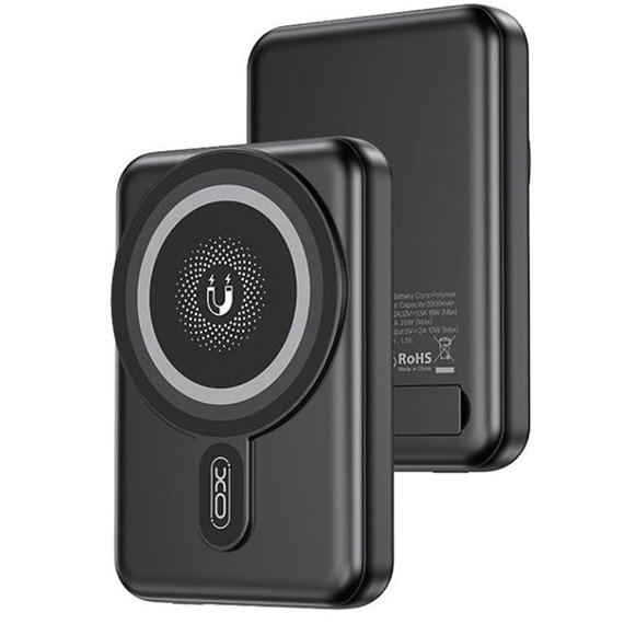 Повербанк XO PR264 Magnetic 15W PD20W with a holder 10000mAh Black (6920680862528), Колір: Чорний, зображення 2