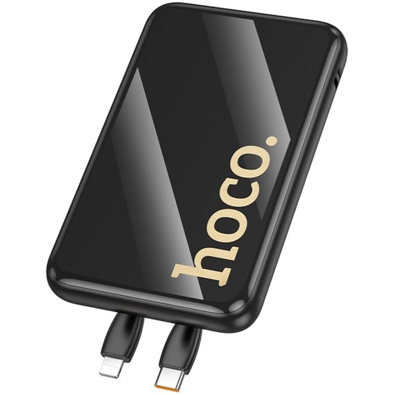 Повербанк HOCO Q37 Graceful 22.5W+PD20W with two cables 10000 mAh Black (6942007644914), зображення 4