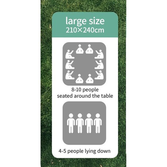 Коврик для пикника Naturehike CNK2350WS010 бежевый с котами (6976507661720), изображение 3