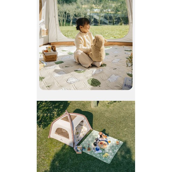 Коврик для пикника Naturehike CNK2350WS010 бежевый с котами (6976507661720), изображение 2