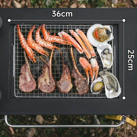Стіл складний для барбекю Naturehike CNK2350CF018 сталевий чорний (6976507663960), зображення 2