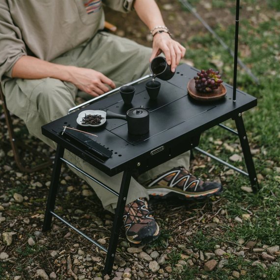 Стіл складний для барбекю Naturehike CNK2350CF018 сталевий чорний (6976507663960), зображення 3