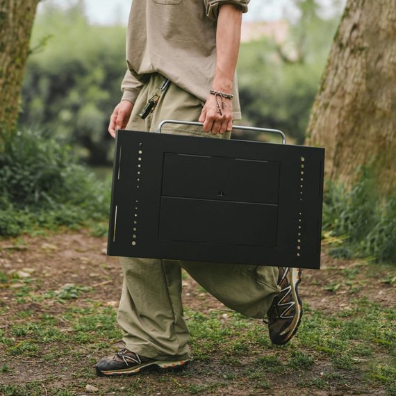 Стіл складний для барбекю Naturehike CNK2350CF018 сталевий чорний (6976507663960), зображення 5