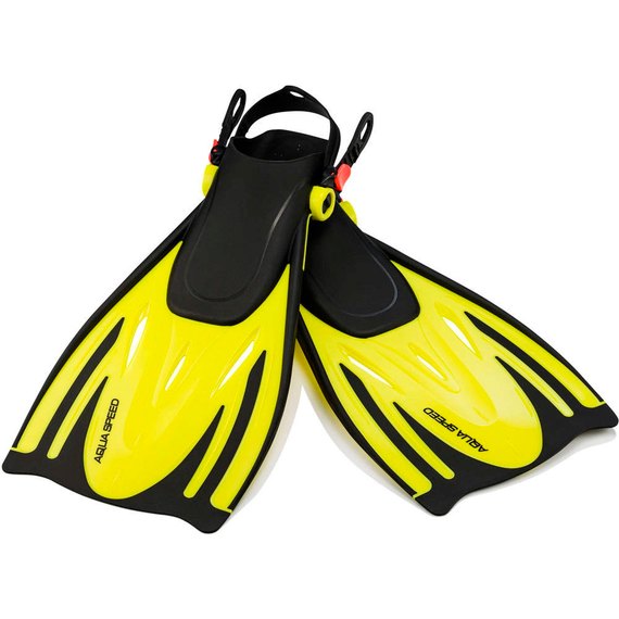 Ласты Aqua Speed Wombat 529-18-2 черный/желтый, детские р. 32-37 (528-18)