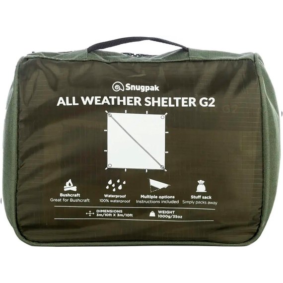 Тент Snugpak All Weather Shelter G2 WGTE 3x3 м Olive (5056694902439)