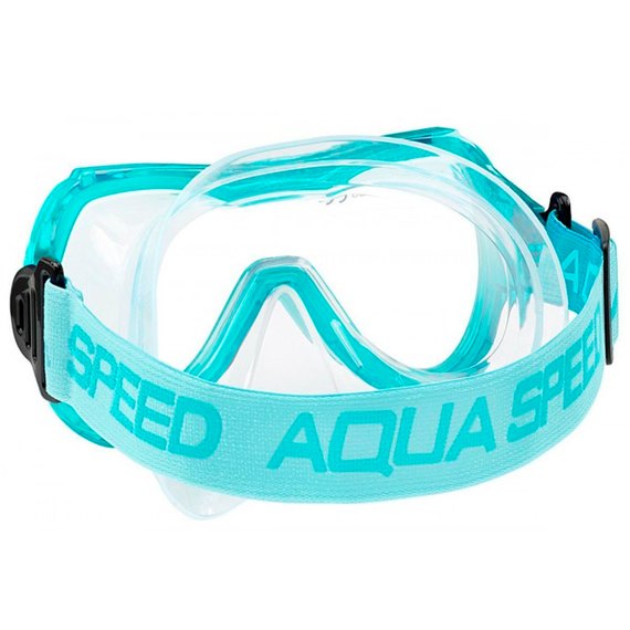 Маска и трубка для плавания Aqua Speed Almos FS + Samos 61091 бирюзовый, детская OSFM (621-04)