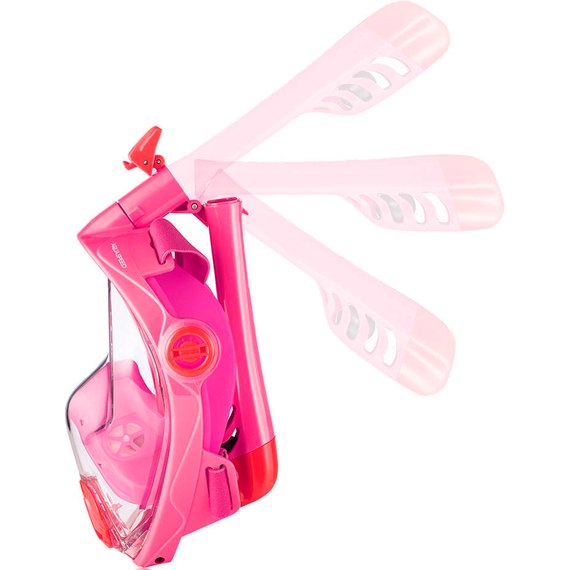 Полнолицевая маска для дайвинга Aqua Speed Spectra 2.0 KID 7085 розовый/красный, детская р. L (248-03)