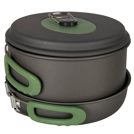 Набор посуды Bo-Camp Explorer 3 Pieces Hard Anodized Grey/Green (2200239)
