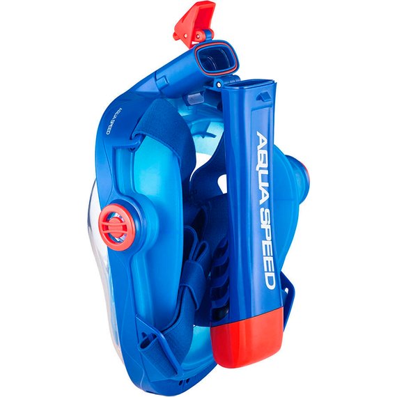 Полнолицевая маска для дайвинга Aqua Speed Spectra 2.0 KID 7079 синий/оранжевый, детская р. S (248-01)