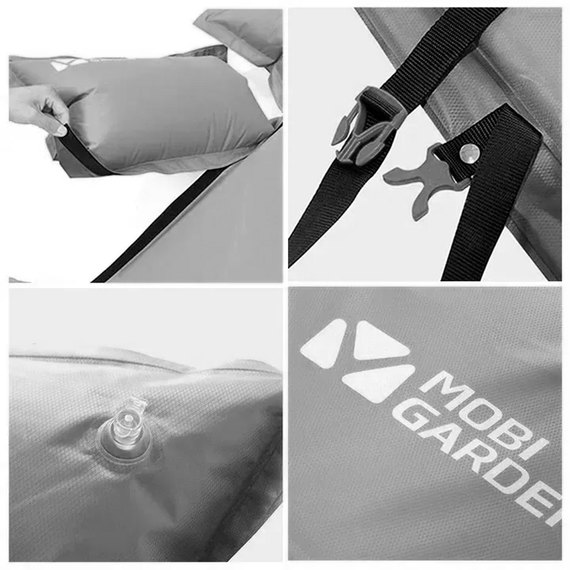Килимок самонадувний тримісний Mobi Garden Aquarius 30 мм NX20663006 grey (6928405316929)