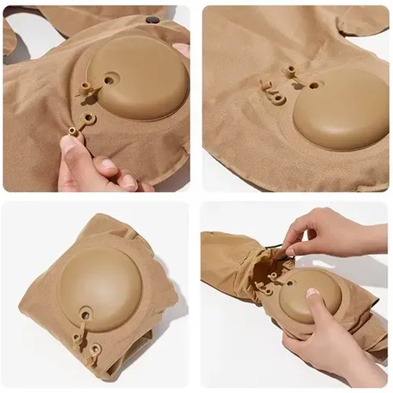 Подушка подголовник с насосом Mobi Garden NX22663028 sand (6941870590489)