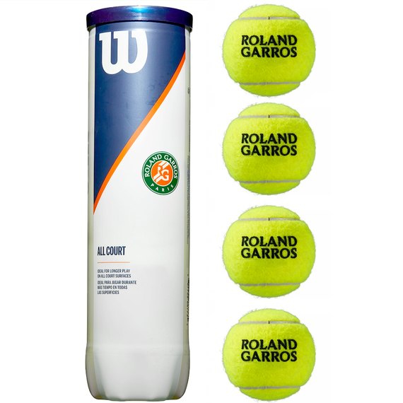 Мячи для большого тенниса Wilson Roland Garros All CT 4 Ball (WRT116400)
