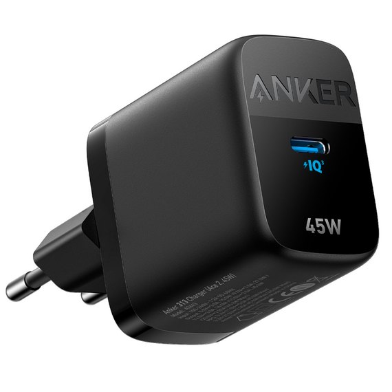 Зарядное устройство Anker PowerPort 313 45W PD + PPS USB-C черный (A2643G11)