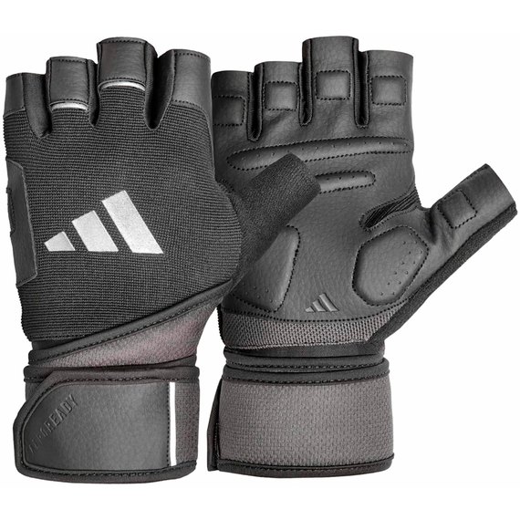 Рукавички для фітнесу Adidas Wrist Wrap Training Gloves чорний S (ADGB-15051)
