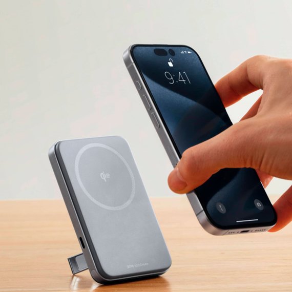 Повербанк EcoFLow RAPID Magnetic Power Bank 10000 Light Grey (EF-RAPID10000-EU)