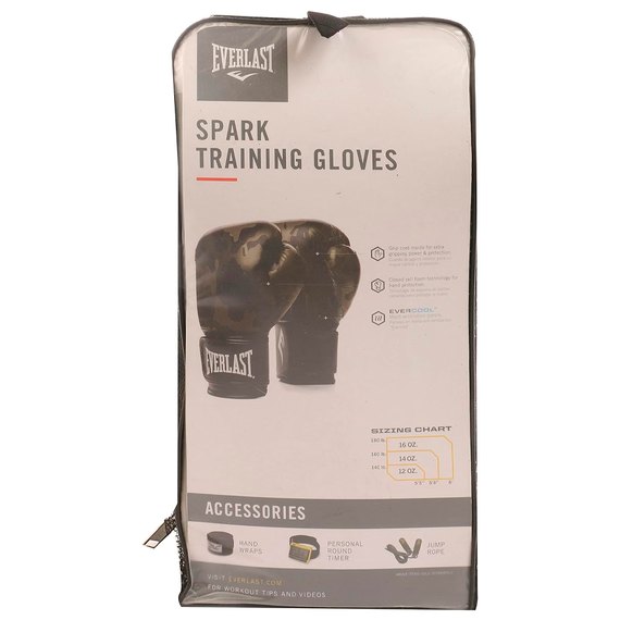 Боксерські рукавички Everlast Spark Training Gloves чорний/коричневий 10 унц (P00002413)