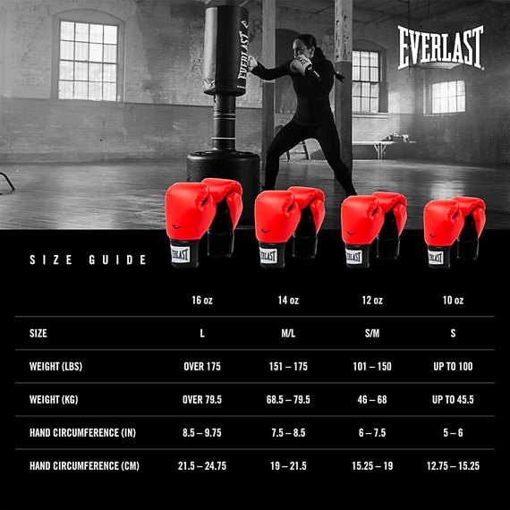 Боксерські рукавички Everlast ProStyle 2 Boxing Gloves червоний 8 унц (P00003082)