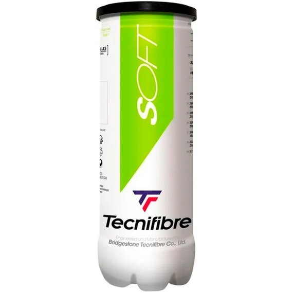 М'ячі для великого тенісу Tecnifibre Soft (75%) 3 шт/уп (058063TF)