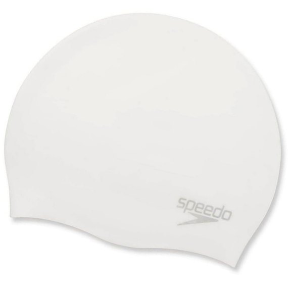 Шапочка для плавания Speedo Moulded Silc Cap AF/AM/AU взрослая, белая (8-7098417614)