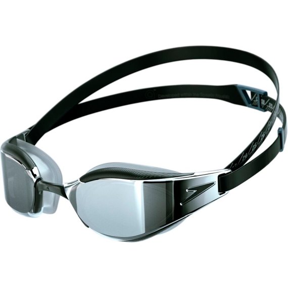 Очки для плавания Speedo FastSkin Hyper Elite взрослые, черный/серебристый OSFM (8-12818F976)