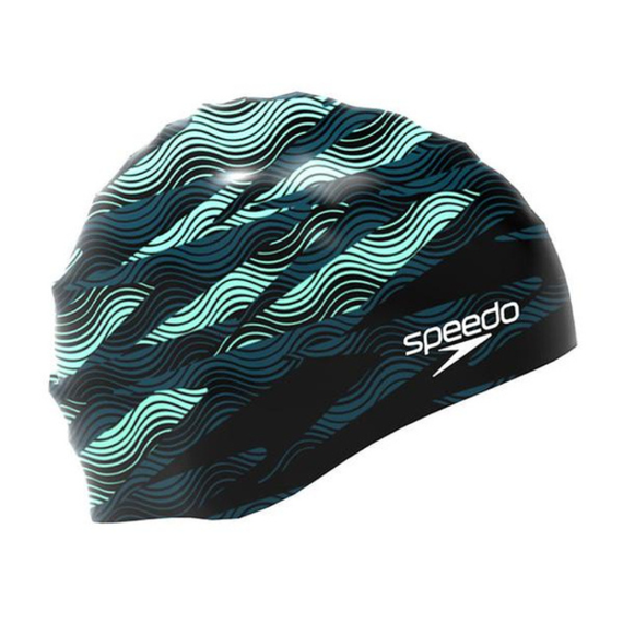 Шапочка для плавания Speedo Slogan PRT Cap AU/AF/AM взрослая, зеленая (8-0838516009), изображение 2