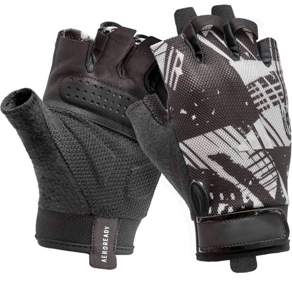 Перчатки для зала Adidas Essential Training Gloves черный/серый S (ADGB-15001AB), Размер: S, Цвет: Чёрный/Серый, изображение 2