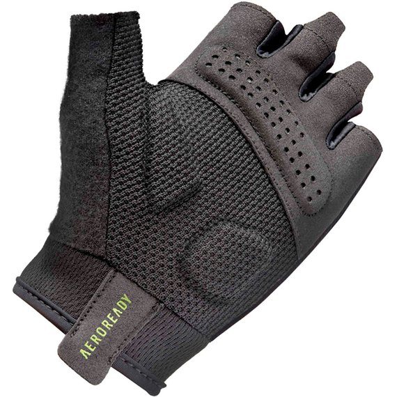 Перчатки для зала Adidas Essential Training Gloves черный/зеленый M (ADGB-15002GN), Размер: M, Цвет: Чёрный/Зелёный, изображение 3