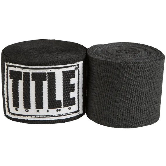 Бинты боксерские Title Boxing Select Semi Elastic Mexican 180" 4.5 м Black (SMHW XL BK), Цвет: Чёрный