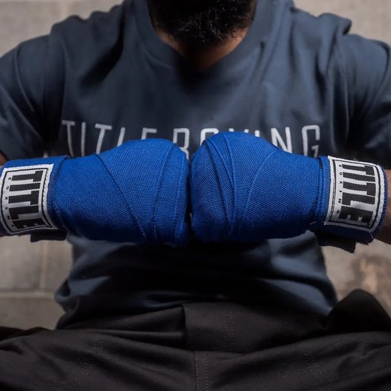 Бинты боксерские Title Boxing Select Semi Elastic Mexican 180" 4.5 м Royal (SMHW XL RY), Цвет: Синий, изображение 2
