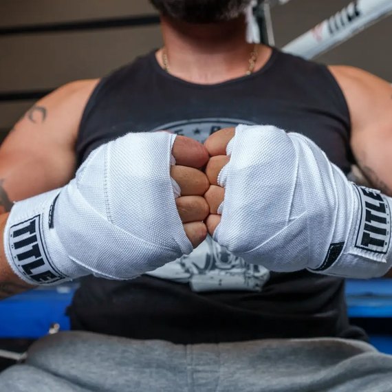Бинты боксерские Title Boxing Select Semi Elastic Mexican 180" 4.5 м White (SMHW XL WH), Цвет: Белый, изображение 2