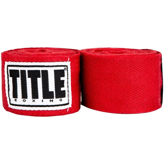 Бинти боксерські Title Boxing Traditional Weave 180" 4.5 м Red (HW RD)