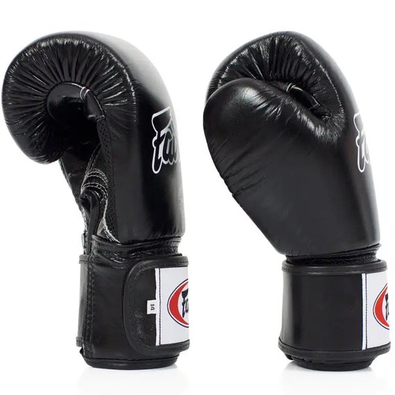 Боксерские перчатки Fairtex BGV1 Black 10 ун (BGV1_10oz_Black), Вес: 10 унций, Цвет: Чёрный, изображение 4