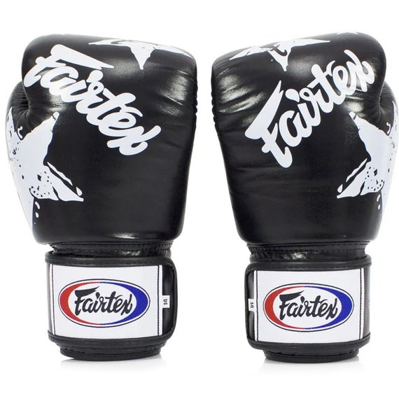 Боксерські рукавички Fairtex BGV1 Nation Print Black 14 ун (BGV1_Print_14oz_Black), Вага: 14 унцій, Колір: Чорний, зображення 2