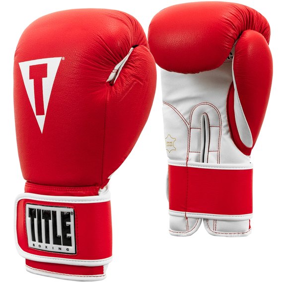 Боксерские перчатки Title Boxing Pro Style Leather Gloves 3.0 Red/White 12 ун (TVVTG3 12 RD/WH), Вес: 12 унций, Цвет: Белый/Красный