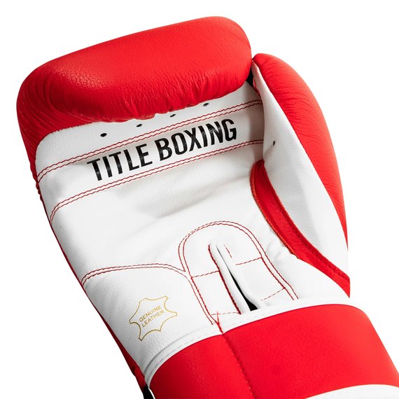 Боксерские перчатки Title Boxing Pro Style Leather Gloves 3.0 Red/White 12 ун (TVVTG3 12 RD/WH), Вес: 12 унций, Цвет: Белый/Красный, изображение 5