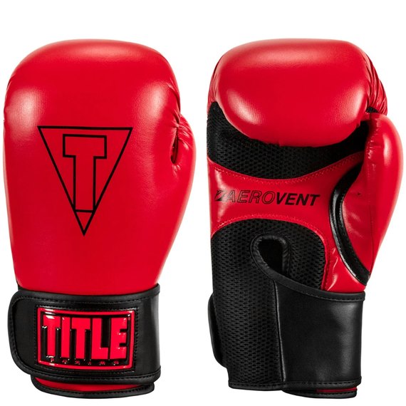Боксерські рукавички Title Boxing Vegan Gloves Red/Black 8 ун (VGFBG 8 oz RD/BK), Вага: 8 унцій, Колір: Червоний/Чорний, зображення 2
