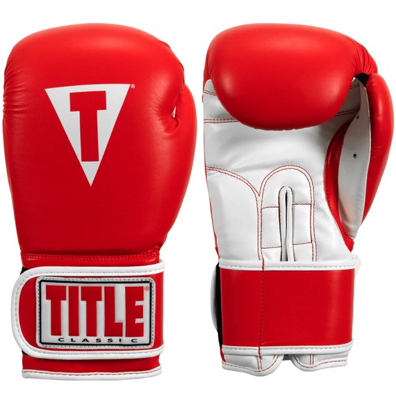 Боксерські рукавички Title Classic Pro Style 3.0 Red/White 14 ун (CVVTG3 14 RD/WH), Вага: 14 унцій, Колір: Білий/Червоний, зображення 2