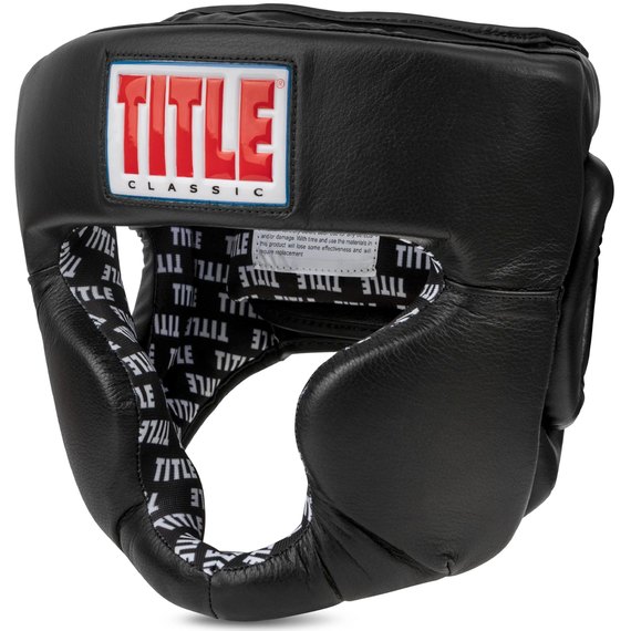 Боксерський шолом Title Classic Full Coverage Training Headgear 2.0 Black L (CPHGF2 L BK), Розмір: L