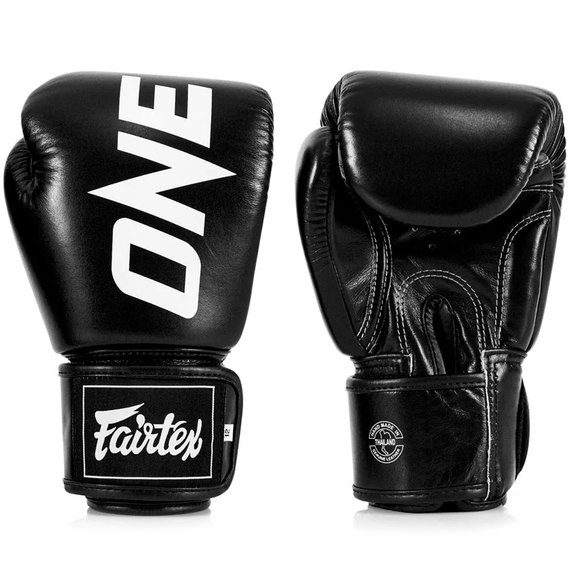 Боксерські рукавички Fairtex BGV1-ONE (натуральна шкіра) Black 10 ун (BGV1-ONE_10oz_Black), Вага: 10 унцій, Колір: Чорний, зображення 2