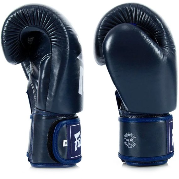 Боксерские перчатки Fairtex BGV1-ONE (натуральная кожа) Blue 14 ун (BGV1-ONE_14oz_Blue), Вес: 14 унций, Цвет: Синий, изображение 4