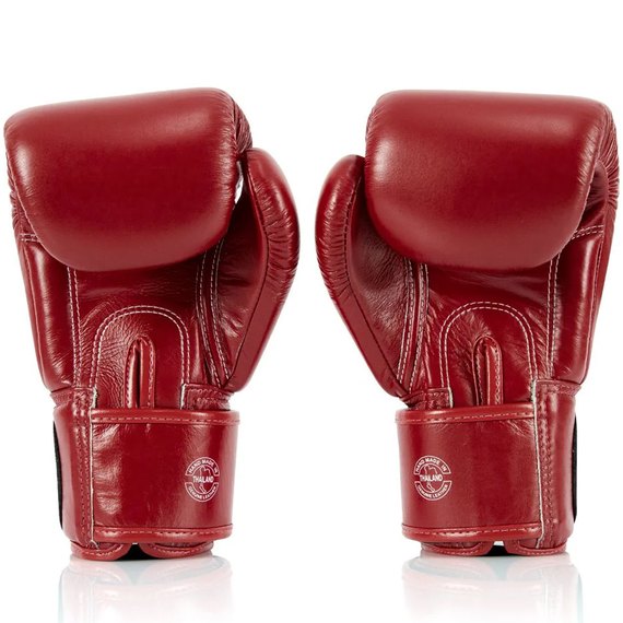 Боксерські рукавички Fairtex BGV1-ONE (натуральна шкіра) Red 14 ун (BGV1-ONE_14oz_Red), Вага: 14 унцій, Колір: Червоний, зображення 3