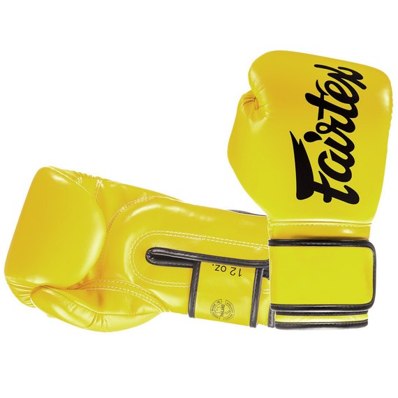 Боксерские перчатки Fairtex BGV14 Yellow 12 ун (BGV14_12oz_Yellow), Вес: 12 унций, Цвет: Жёлтый, изображение 3