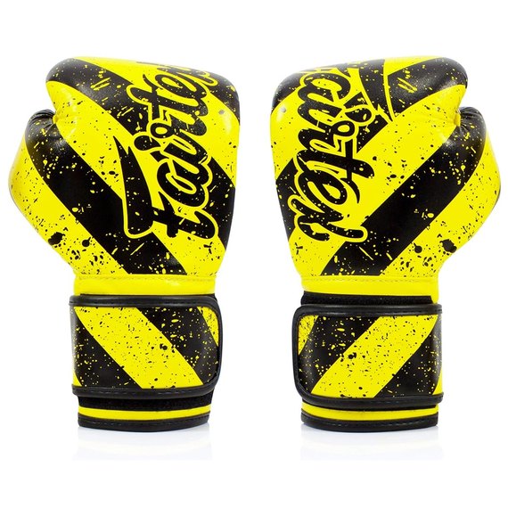 Боксерські рукавички Fairtex BGV14Y Yellow/Black 12 ун (BGV14Y_12oz_Yellow/Black), Вага: 12 унцій, зображення 2