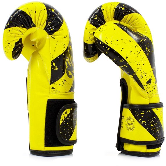 Боксерські рукавички Fairtex BGV14Y Yellow/Black 12 ун (BGV14Y_12oz_Yellow/Black), Вага: 12 унцій, зображення 4