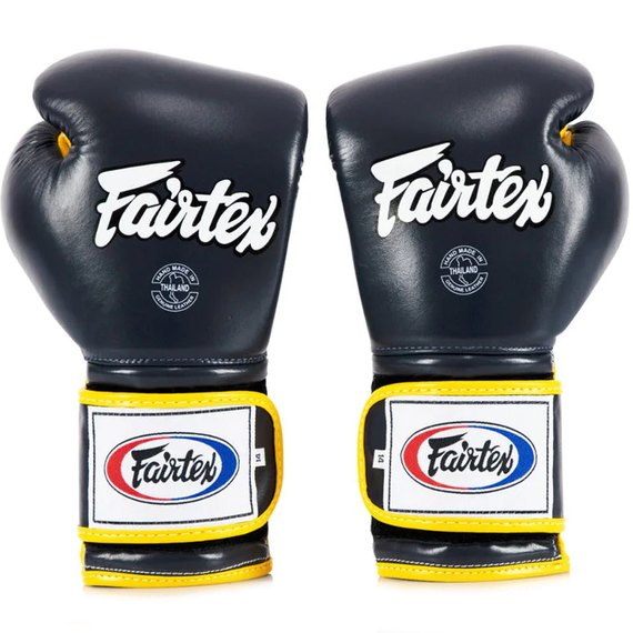 Боксерські рукавички Fairtex BGV9 Mexican Blue/Yellow 10 ун (BGV9_Mexican_10oz_Blue/Y), Вага: 10 унцій, зображення 2