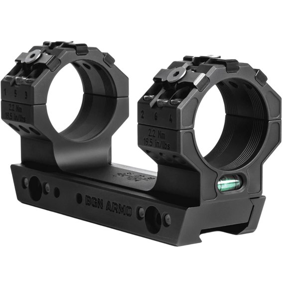 Моноблок BGN ARMO 35 мм 00 МОА Н38 серия M Black (М-35.00.38), Высота основания (ВН), мм: 38, Диаметр колец : 35 мм, Угол наклона: 0 MOA